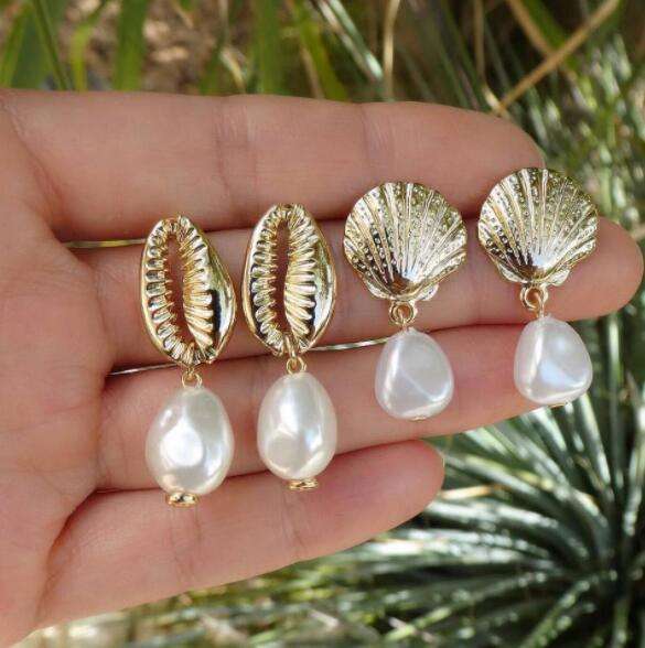 Alloy Shell Earring Contracted Shell Combination 3 Pieces Set | Orazek UK Ltd