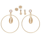 Alloy Shell Eyes Star Earring Set Orazek UK Ltd