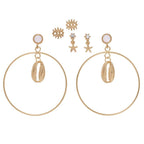 Alloy Shell Eyes Star Earring Set Orazek UK Ltd