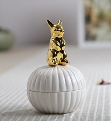 Animal figurine decor jewelry box squirrel rabbit cat bird crafts gift home decor jar | Orazek UK Ltd