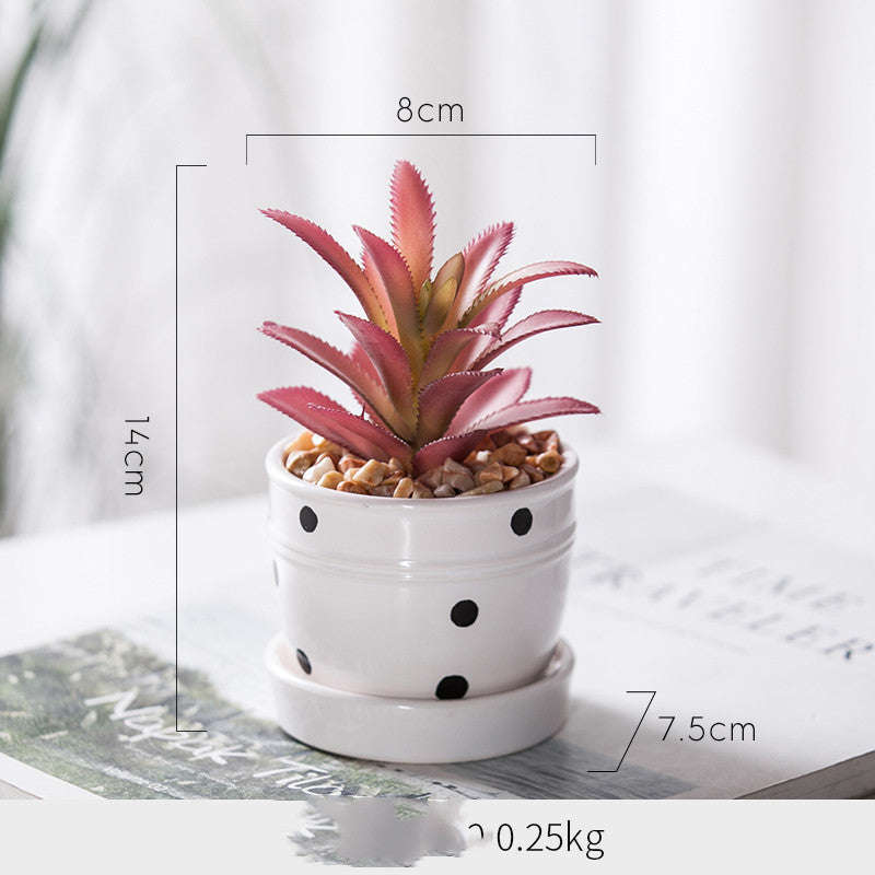 Artificial Green Plant Ornaments Potted Ornaments Green Plants Fake Flower Ornaments | Orazek UK Ltd