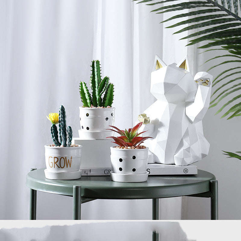 Artificial Green Plant Ornaments Potted Ornaments Green Plants Fake Flower Ornaments Orazek UK Ltd