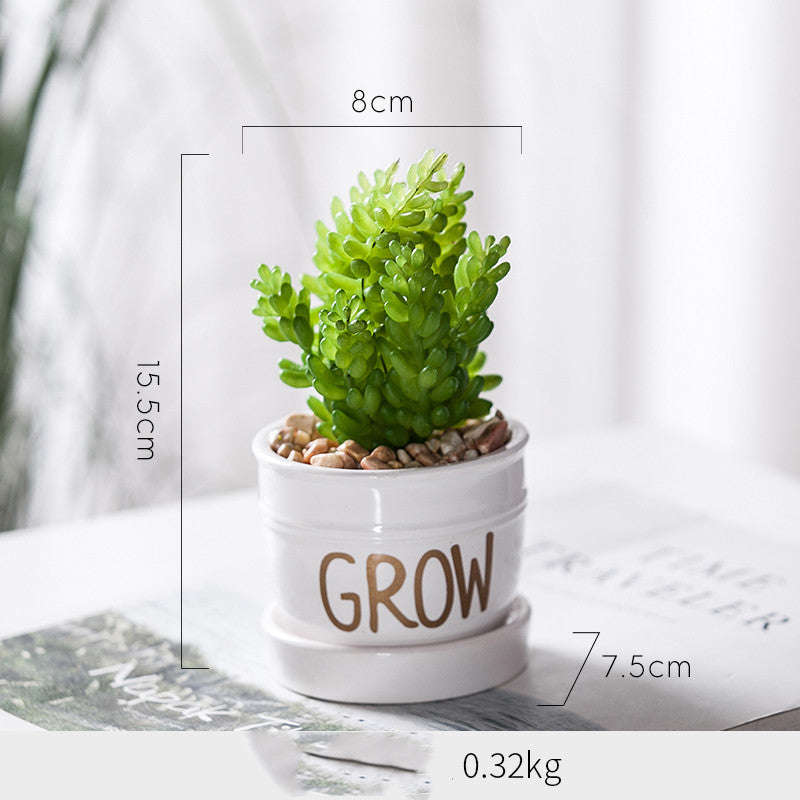 Artificial Green Plant Ornaments Potted Ornaments Green Plants Fake Flower Ornaments Orazek UK Ltd