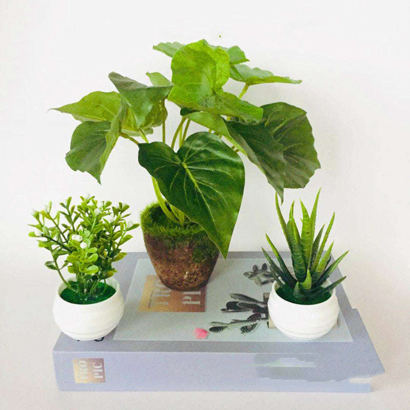 Artificial Green Plants Potted Artificial Flowers Small Ornaments | Orazek UK Ltd