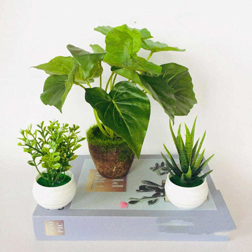 Artificial Green Plants Potted Artificial Flowers Small Ornaments Orazek UK Ltd
