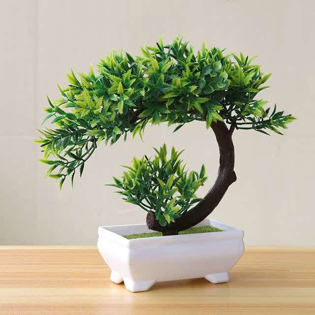 Artificial Potted Green Small Arborous Plants Orazek UK Ltd
