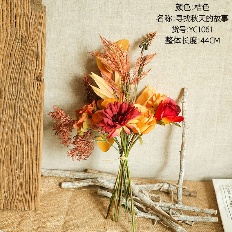 Autumn Color Bouquets Of Green Plants Wholesale Artificial Flowers | Orazek UK Ltd