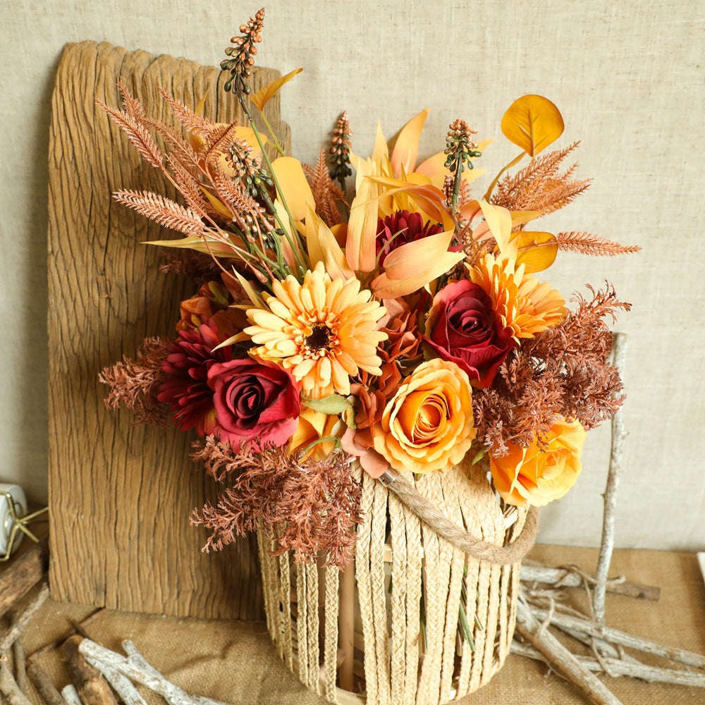 Autumn Color Bouquets Of Green Plants Wholesale Artificial Flowers | Orazek UK Ltd