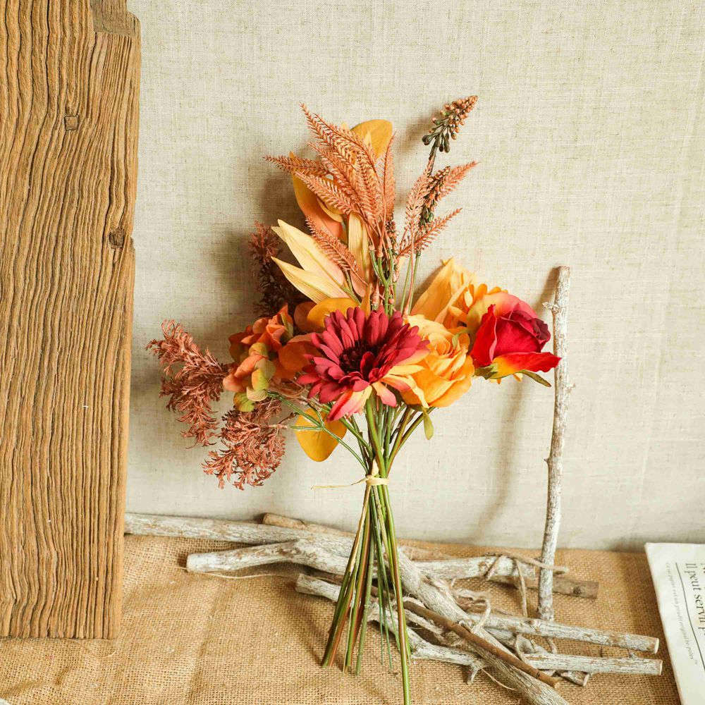 Autumn Color Bouquets Of Green Plants Wholesale Artificial Flowers | Orazek UK Ltd