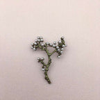 Avocado Green Art Small Fresh Pearl Leaf Brooch | Orazek UK Ltd