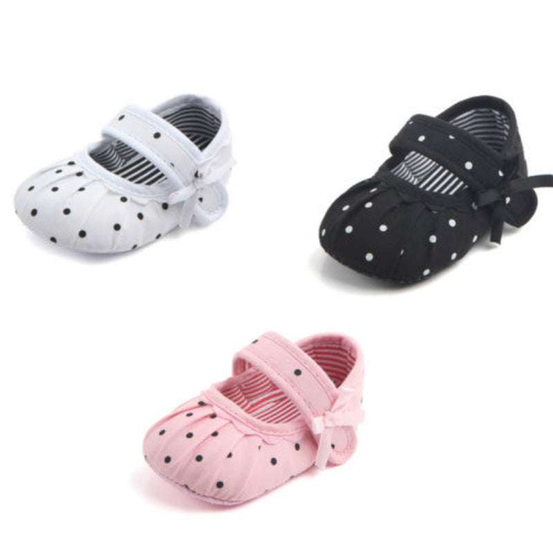 Baby Girl Shoes Cute Polka Dot Princess Kid Anti-slip On Shoes | Orazek UK Ltd