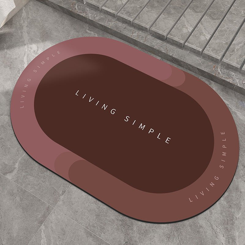 Bath Mat Entrance Door Mat Super Absorbent Bathroom Mats Quick Drying Bathroom Carpet Modern Simple Non-Slip Floor Mats Home | Orazek UK Ltd
