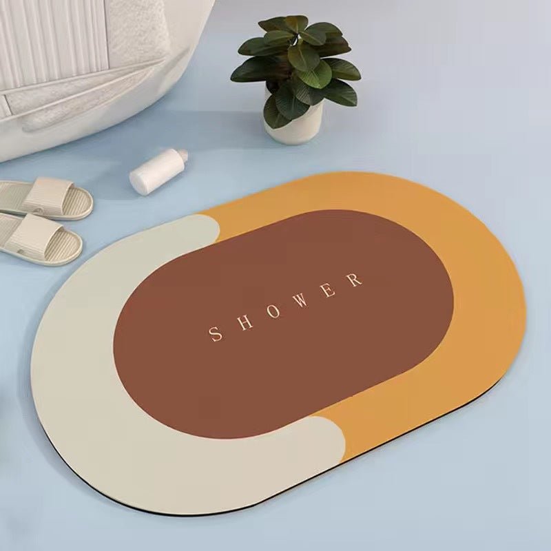 Bath Mat Entrance Door Mat Super Absorbent Bathroom Mats Quick Drying Bathroom Carpet Modern Simple Non-Slip Floor Mats Home | Orazek UK Ltd