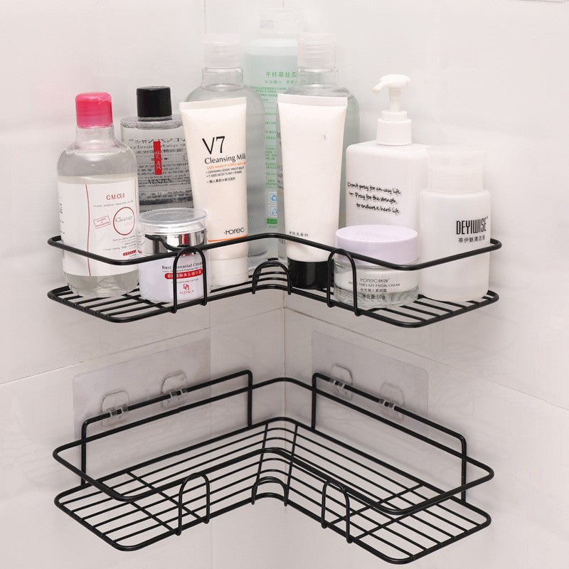 Bathroom Shelf Corner Frame Shower Wrought Iron Kitchen Accessories Storage Rack Holder Bathroom Shelves Bathroom Equipment | Orazek UK Ltd