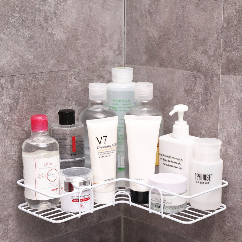 Bathroom Shelf Corner Frame Shower Wrought Iron Kitchen Accessories Storage Rack Holder Bathroom Shelves Bathroom Equipment | Orazek UK Ltd