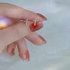 New Fashion Stainless Steel Cross Earrings Product Temperament All Match Birthday Anniversary Earrings Small Gift