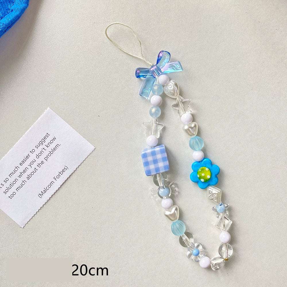 Beaded Flower Mobile Phone Lanyard Jewelry Accessories Hand Rope Lanyard | Orazek UK Ltd