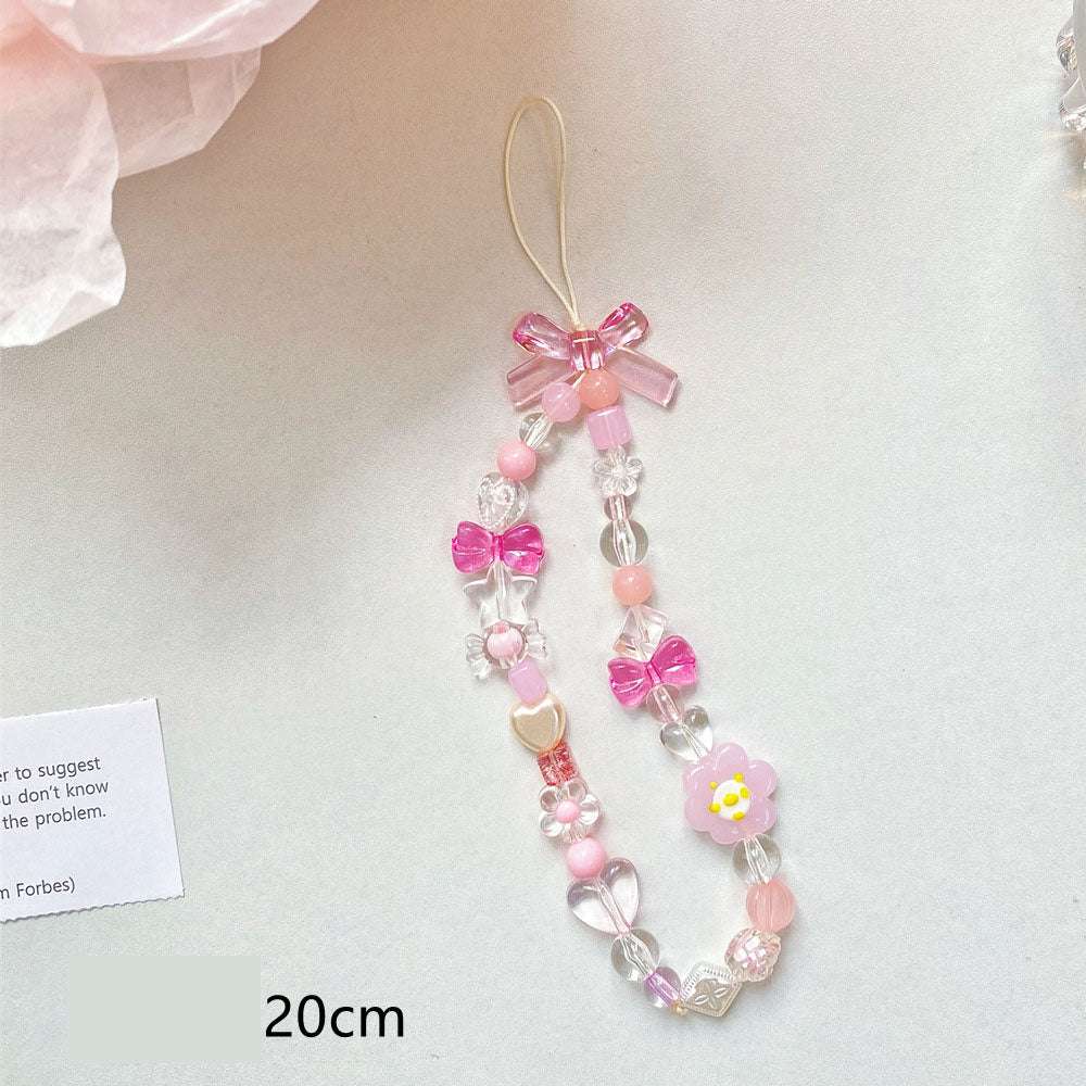 Beaded Flower Mobile Phone Lanyard Jewelry Accessories Hand Rope Lanyard | Orazek UK Ltd