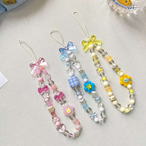 Beaded Flower Mobile Phone Lanyard Jewelry Accessories Hand Rope Lanyard Orazek UK Ltd