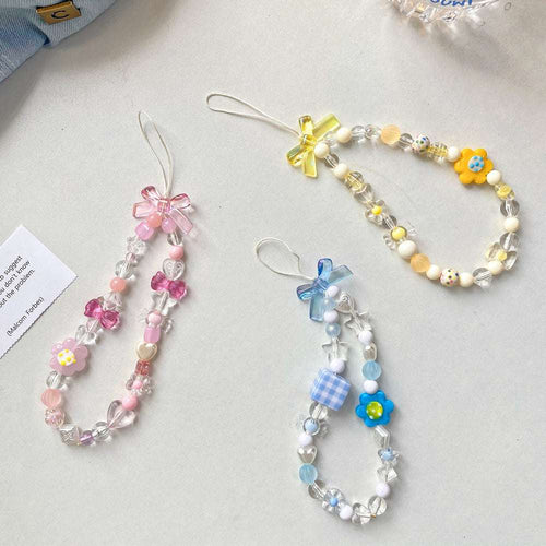 Beaded Flower Mobile Phone Lanyard Jewelry Accessories Hand Rope Lanyard Orazek UK Ltd