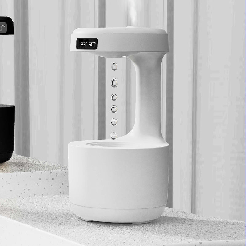 Bedroom Anti-Gravity Humidifier With Clock Water Drop Backflow Aroma Diffuser Large Capacity Office Bedroom Mute Heavy Fog Household Sprayer | Orazek UK Ltd