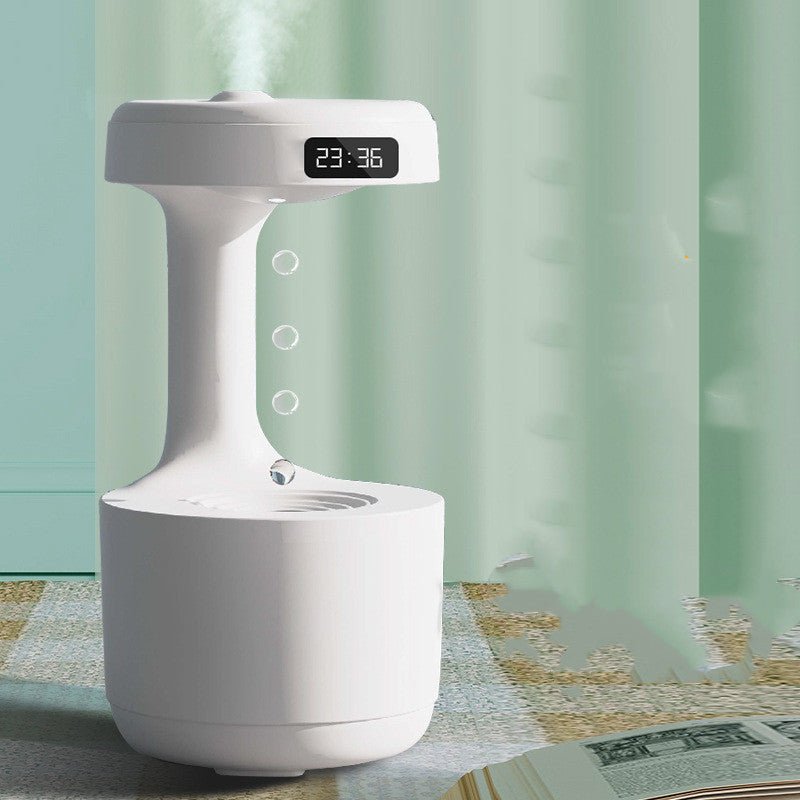 Bedroom Anti-Gravity Humidifier With Clock Water Drop Backflow Aroma Diffuser Large Capacity Office Bedroom Mute Heavy Fog Household Sprayer | Orazek UK Ltd