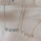 Explosive Detachable Cubic Zircon Heart Shape Four-leaf Clover Necklace Pendant For Women