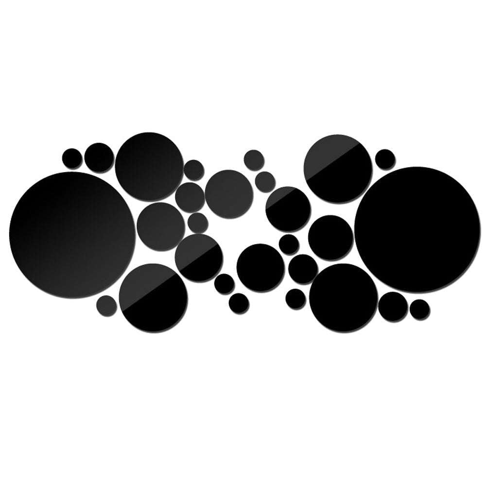 Big And Small Circles Mirror Sticker 3D Stereo Acrylic Wall Decoration | Orazek UK Ltd