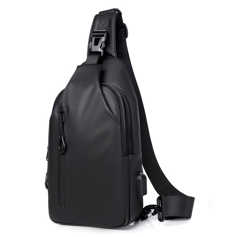 Black Sling Crossbody Backpack Shoulder Bag For Men Chest Bag | Orazek UK Ltd