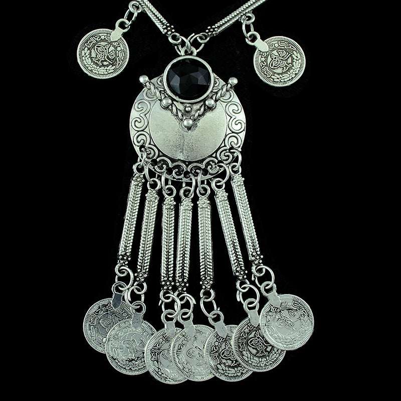 Bohemian tassel coin necklace | Orazek UK Ltd