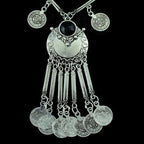 Bohemian tassel coin necklace | Orazek UK Ltd