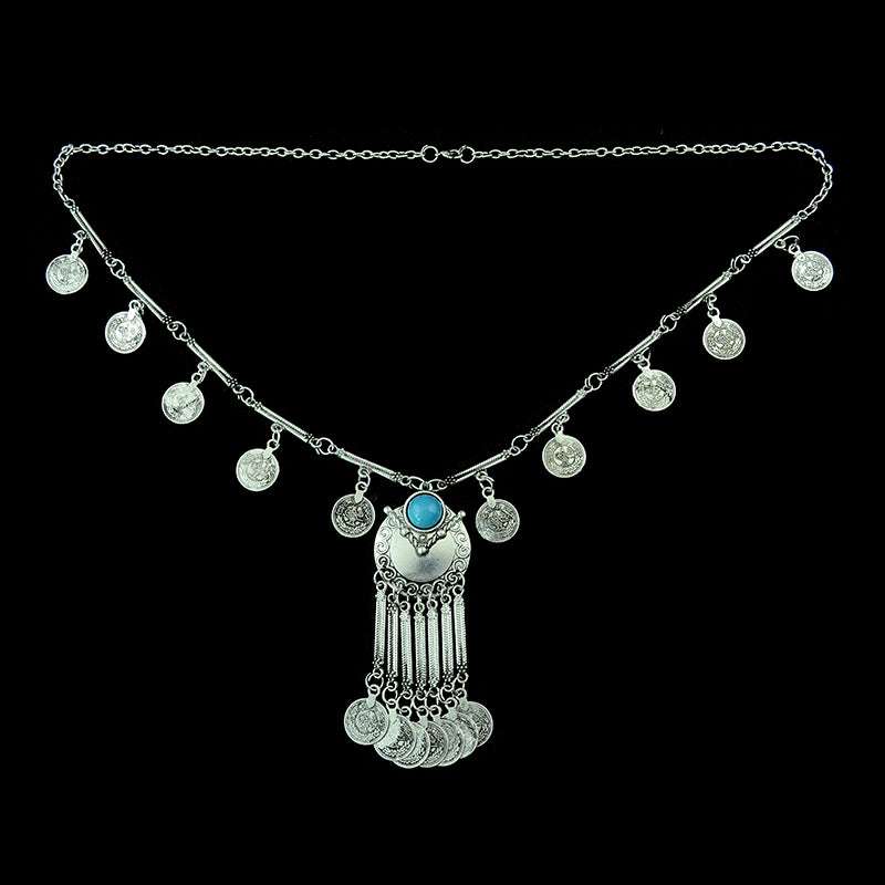 Bohemian tassel coin necklace | Orazek UK Ltd