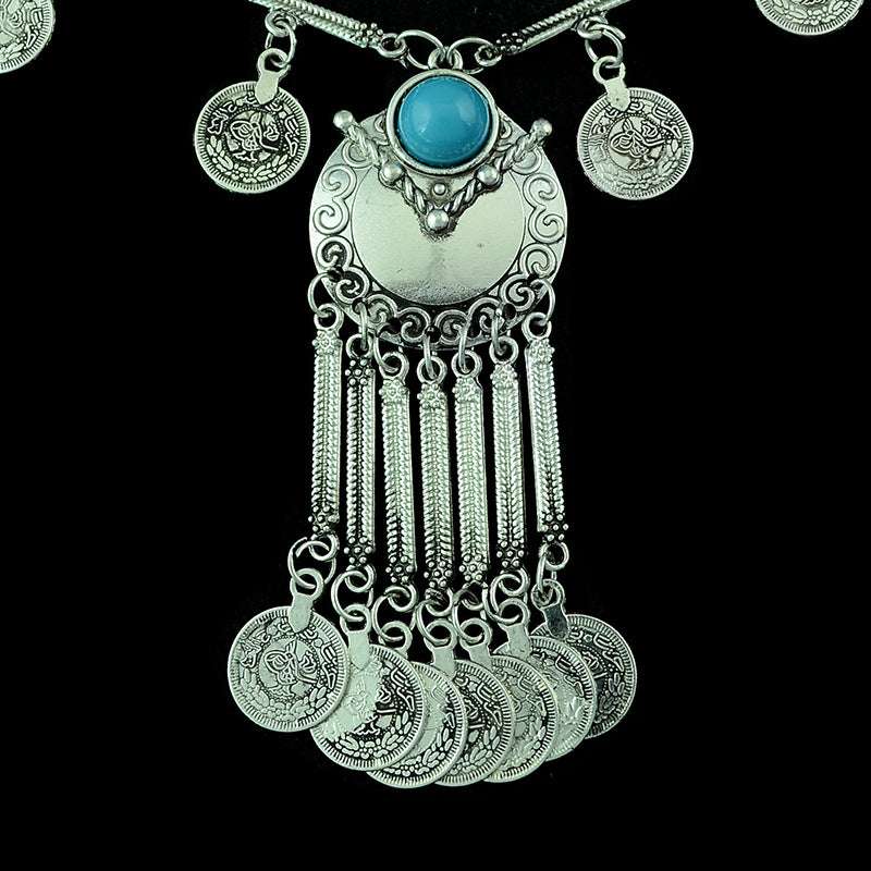 Bohemian tassel coin necklace | Orazek UK Ltd
