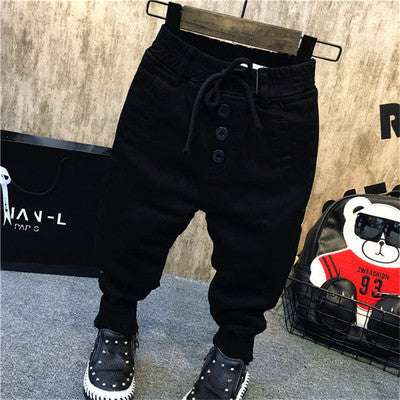 Boy's personality thickening plus velvet jeans children's jeans Orazek UK Ltd