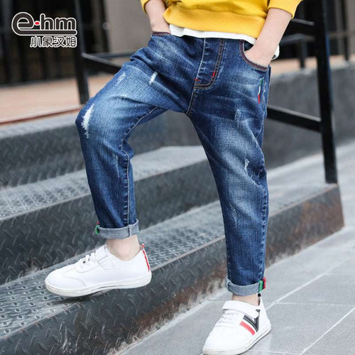 Boys' denim trousers, new style, big children's trousers, spring and autumn children's trousers Orazek UK Ltd