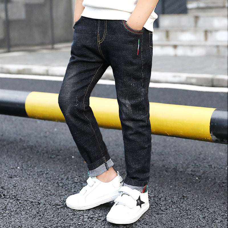 Boys' denim trousers, new style, big children's trousers, spring and autumn children's trousers | Orazek UK Ltd