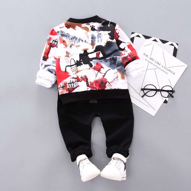 Boys Handsome Autumn And Winter Clothes Three-Piece Kid Clothes | Orazek UK Ltd