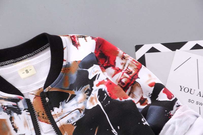 Boys Handsome Autumn And Winter Clothes Three-Piece Kid Clothes | Orazek UK Ltd
