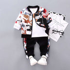 Boys Handsome Autumn And Winter Clothes Three-Piece Kid Clothes | Orazek UK Ltd
