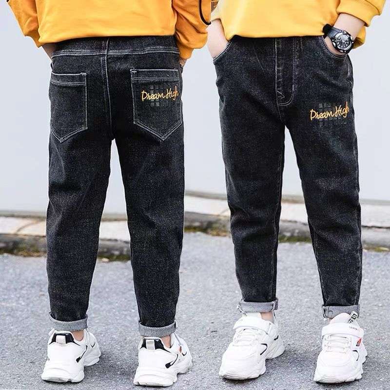 Boys Jeans Autumn And Winter New One-piece Velvet | Orazek UK Ltd