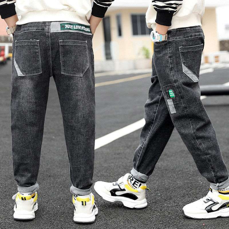Boys Jeans Autumn And Winter New One-piece Velvet | Orazek UK Ltd