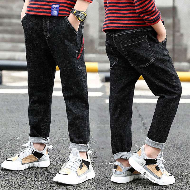 Boys Jeans Autumn And Winter New One-piece Velvet | Orazek UK Ltd