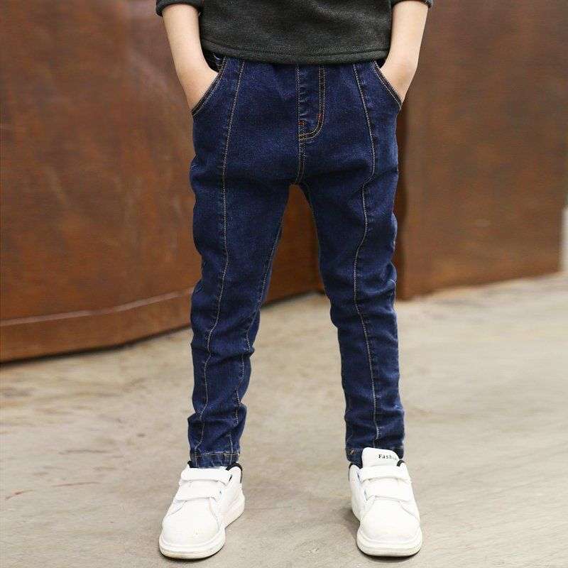 Boys Jeans Autumn And Winter New One-piece Velvet | Orazek UK Ltd