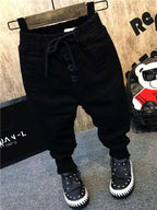 Boy's personality thickening plus velvet jeans children's jeans | Orazek UK Ltd