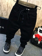 Boy's personality thickening plus velvet jeans children's jeans | Orazek UK Ltd