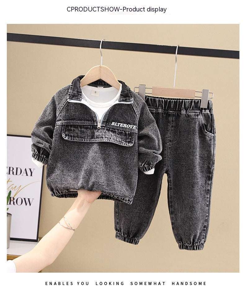 Boys Spring Clothing New Clothes Fashionable Handsome Children's Clothing | Orazek UK Ltd