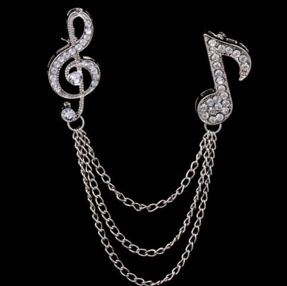 British style men's symbol music brooch brooch Orazek UK Ltd