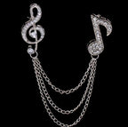 British style men's symbol music brooch brooch | Orazek UK Ltd