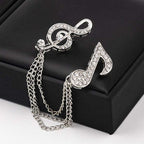 British style men's symbol music brooch brooch | Orazek UK Ltd