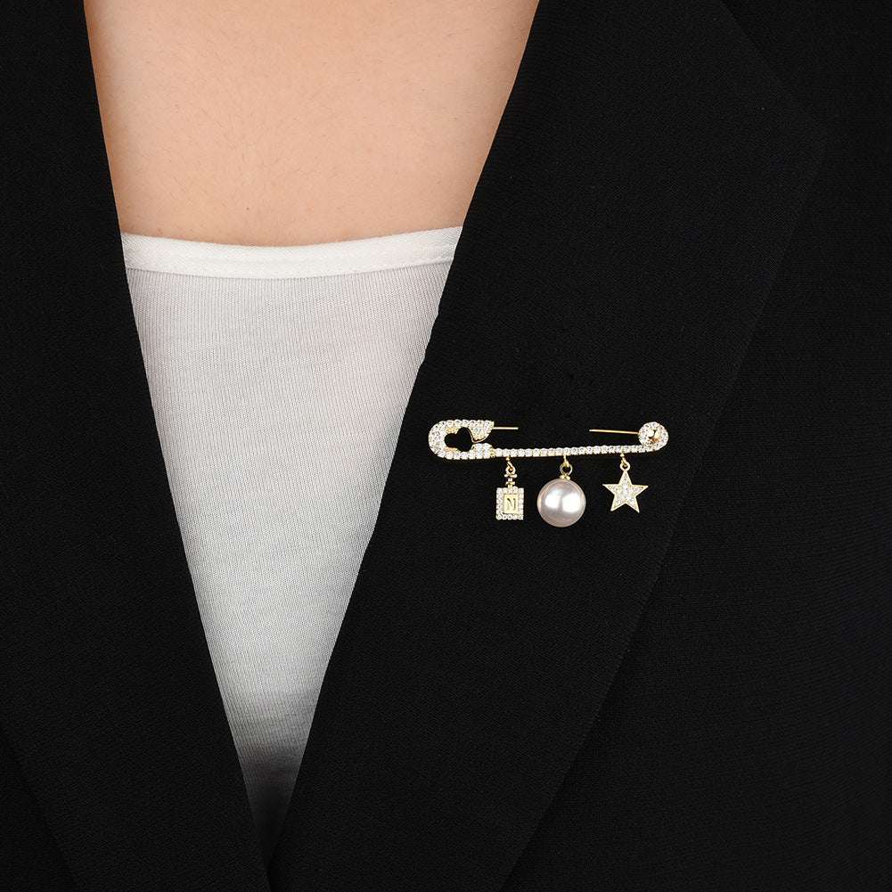 Brooch Simple Pin Coat Accessories Star Brooch Orazek UK Ltd